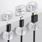 Organisateur de câble de bureau multifonction adhésif AhaStyle WG178, 6 pcs, clip pour câble de charge de données
