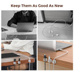 Organisateur de câble de bureau multifonction adhésif AhaStyle WG178, 6 pcs, clip pour câble de charge de données