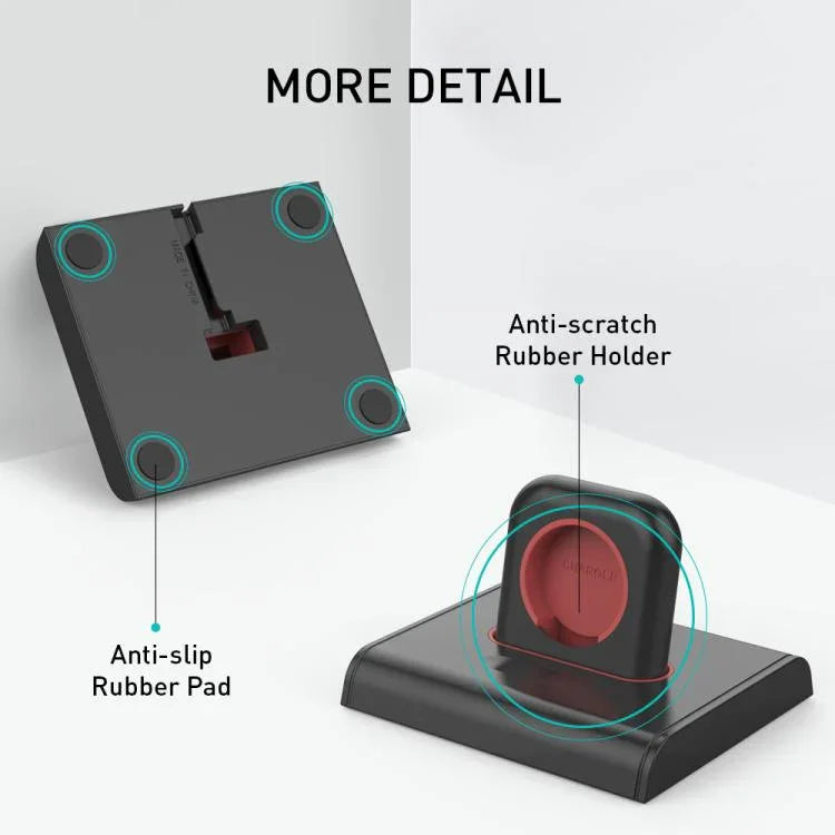 Station de charge AhaStyle PT117-1 pour Apple Watch / Écouteurs (support de rangement en plastique, sans chargeur)