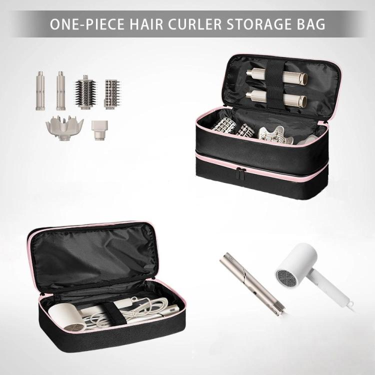Sac de rangement double couche pour outils de beauté, peut contenir sèche-cheveux, fers à friser, lisseurs