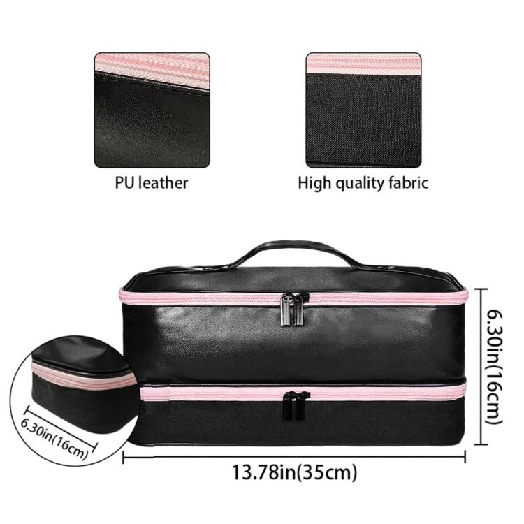 Sac de rangement double couche pour outils de beauté, peut contenir sèche-cheveux, fers à friser, lisseurs
