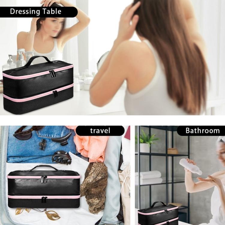 Sac de rangement double couche pour outils de beauté, peut contenir sèche-cheveux, fers à friser, lisseurs