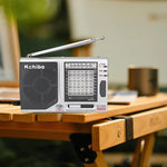 Radio portable Kchibo 10 bandes AM/FM/SW avec haut-parleur haute fidélité, récepteur mini multi-bandes compact, KK-9803