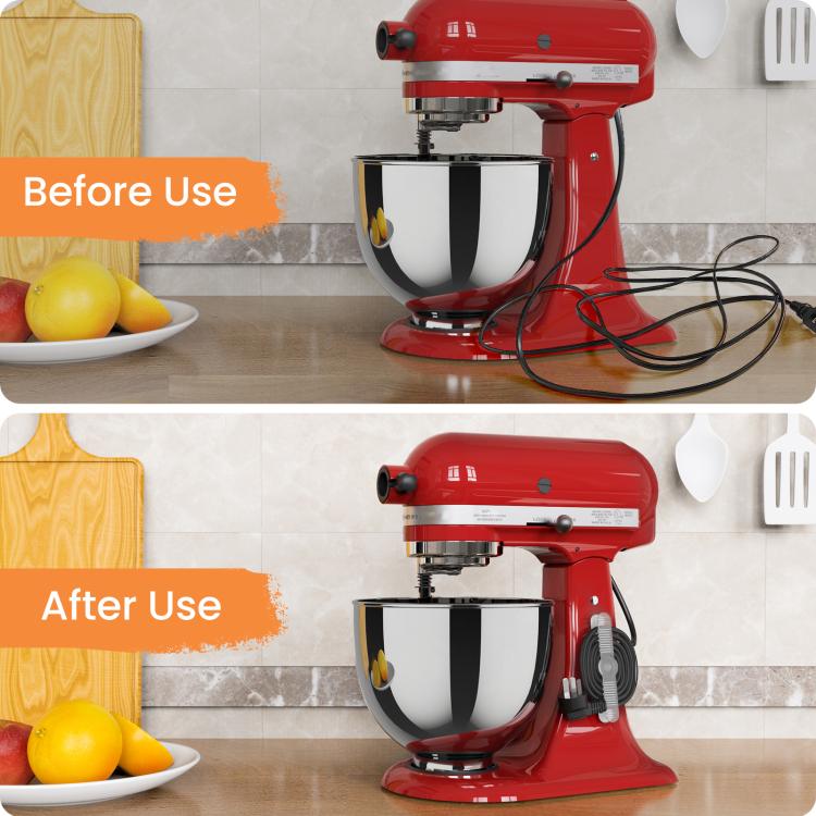 AhaStyle DD-06 Organiseur de câble adhésif pour cuisine, 6 pièces