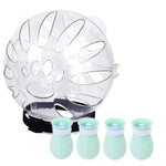 Casque de chat anti-morsure + couvre-pattes de deuxième génération, petit vert clair, petit rose, petit bleu clair, grand vert clair, grand rose, grand bleu clair