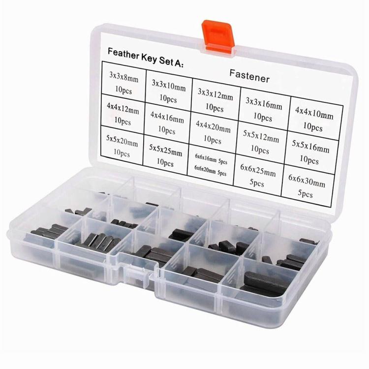 140pcs /Set 3/4/5/6mm Boxed Parallel Pin Dive Shaft Pulley Keys