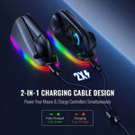 Pour Nintendo Switch 2 JYS Contrôleur Souris Station d'accueil magnétique avec éclairage ambiant, JYS-NS2320