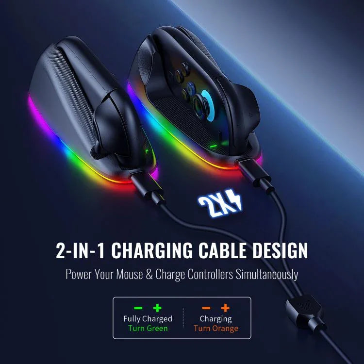 Pour Nintendo Switch 2 JYS Contrôleur Souris Station d'accueil magnétique avec éclairage ambiant, JYS-NS2320
