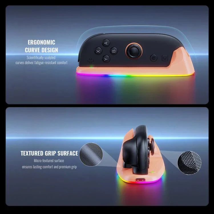 Pour Nintendo Switch 2 JYS Contrôleur Souris Station d'accueil magnétique avec éclairage ambiant, JYS-NS2320