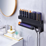 Pour un support mural de rangement pour sèche-cheveux et fer à friser Dyson, en aluminium noir, fer à repasser