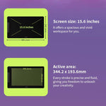 Écran de dessin numérique VEIKK VK1600 de 15,6 pouces, écran de dessin électronique compatible avec les téléphones mobiles