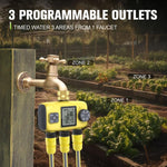 Contrôleur d'arrosage automatique intelligent extérieur avec minuterie d'irrigation à trois voies, norme UK, norme US