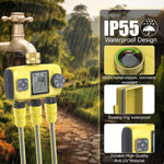 Contrôleur d'arrosage automatique intelligent extérieur avec minuterie d'irrigation à trois voies, norme UK, norme US