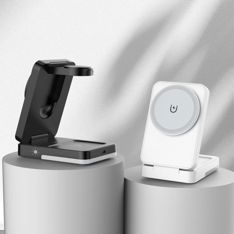 Chargeur sans fil vertical magnétique 3 en 1 G12 pour iPhone / AirPods / Apple Watch