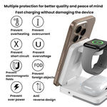 Chargeur sans fil vertical magnétique 3 en 1 G12 pour iPhone / AirPods / Apple Watch