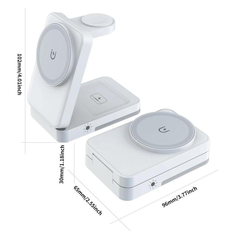 Chargeur sans fil vertical magnétique 3 en 1 G12 pour iPhone / AirPods / Apple Watch