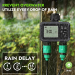 Minuterie d'arrosage intelligente à double sortie Contrôleur d'irrigation automatique, norme UK, norme US