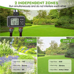 Minuterie d'arrosage intelligente à double sortie Contrôleur d'irrigation automatique, norme UK, norme US