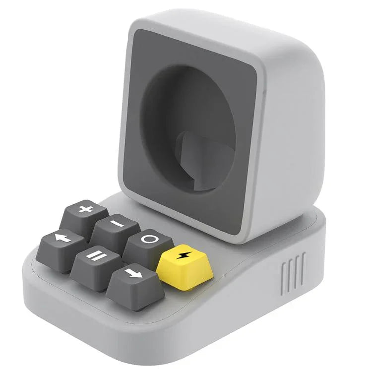 Support de style machine à écrire pour Apple Watch, base en silicone pour la recharge sans fil