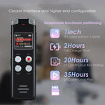 Enregistreur vocal numérique portable HD à réduction de bruit activé par la voix pour conférences, 64 Go, 128 Go