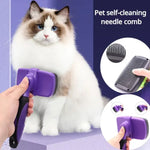 Brosse de toilettage pour chats et chiens avec bouton de libération des poils en un clic, petite, grande
