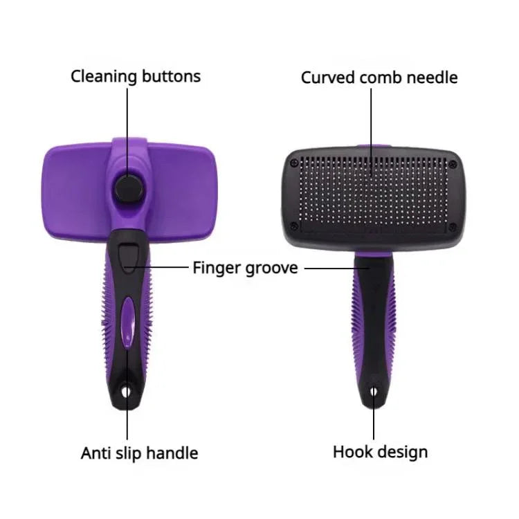 Brosse de toilettage pour chats et chiens avec bouton de libération des poils en un clic, petite, grande