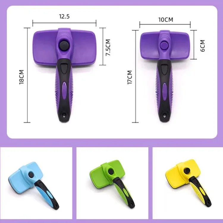 Brosse de toilettage pour chats et chiens avec bouton de libération des poils en un clic, petite, grande