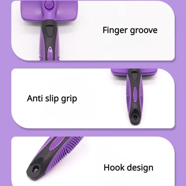 Brosse de toilettage pour chats et chiens avec bouton de libération des poils en un clic, petite, grande