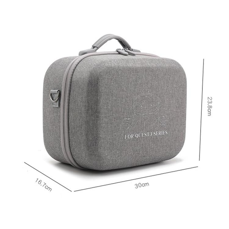 Pour Meta Quest 3 / 3S BKano Q3-002 Sac de rangement pour console de casque VR Sac à bandoulière et à main, Gris