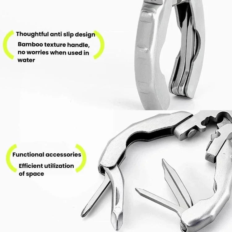 Pince multifonction en acier inoxydable, tournevis, outil EDC portable, ouvre-bouteille, 9 en 1