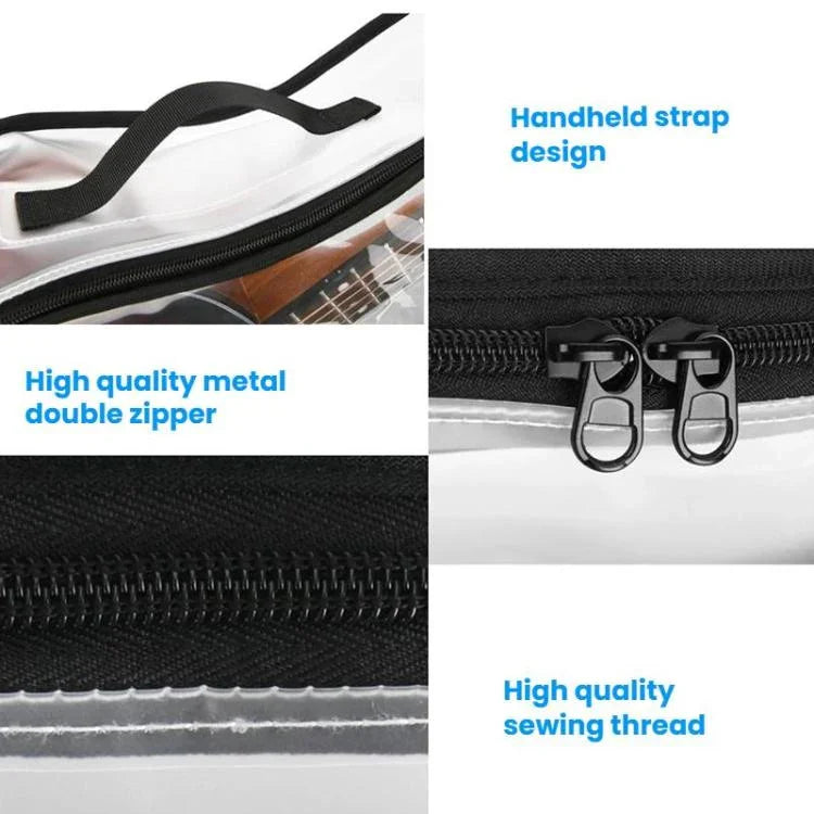 Housse anti-poussière pour guitare électrique 40-41 pouces, sac gig transparent en TPU avec double fermeture éclair, étui de protection