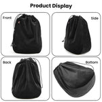 Étui de rangement universel pour casque, sac à cordon anti-poussière avec peluche courte ultra-douce, sac à cordon