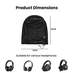Étui de rangement universel pour casque, sac à cordon anti-poussière avec peluche courte ultra-douce, sac à cordon