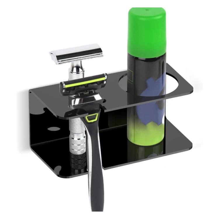 Support de rangement de rasoir en acrylique pour mur de salle de bain, 1 pièce, 2 pièces