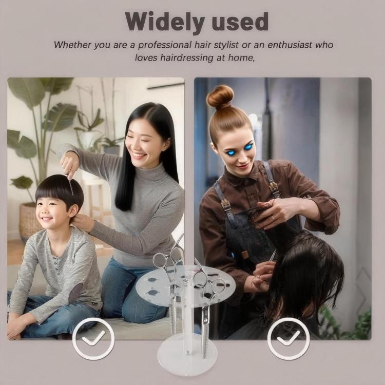 Support de rangement mural en acrylique à 11 trous pour ciseaux de barbier, 1 pièce, 2 pièces