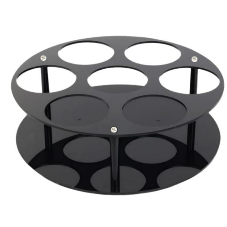 Support de bouteilles rond en acrylique pour comptoir de cuisine, pour sirop de café, YX175