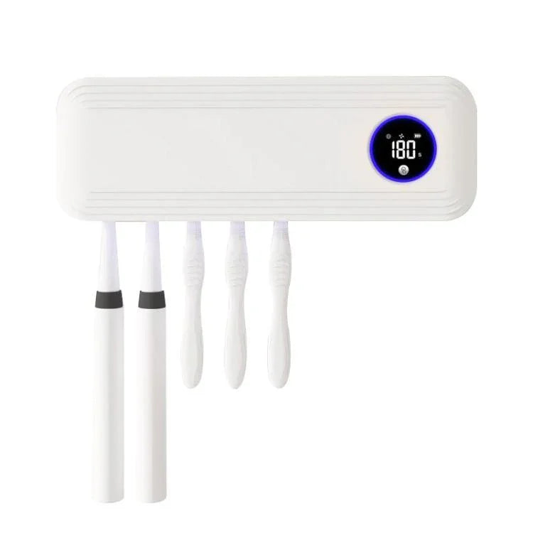 Support de rangement stérilisateur UV automatique pour brosses à dents avec couvercle à rabat et séchage
