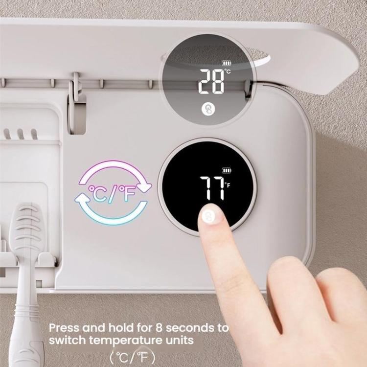 Support de rangement stérilisateur UV automatique pour brosses à dents avec couvercle à rabat et séchage