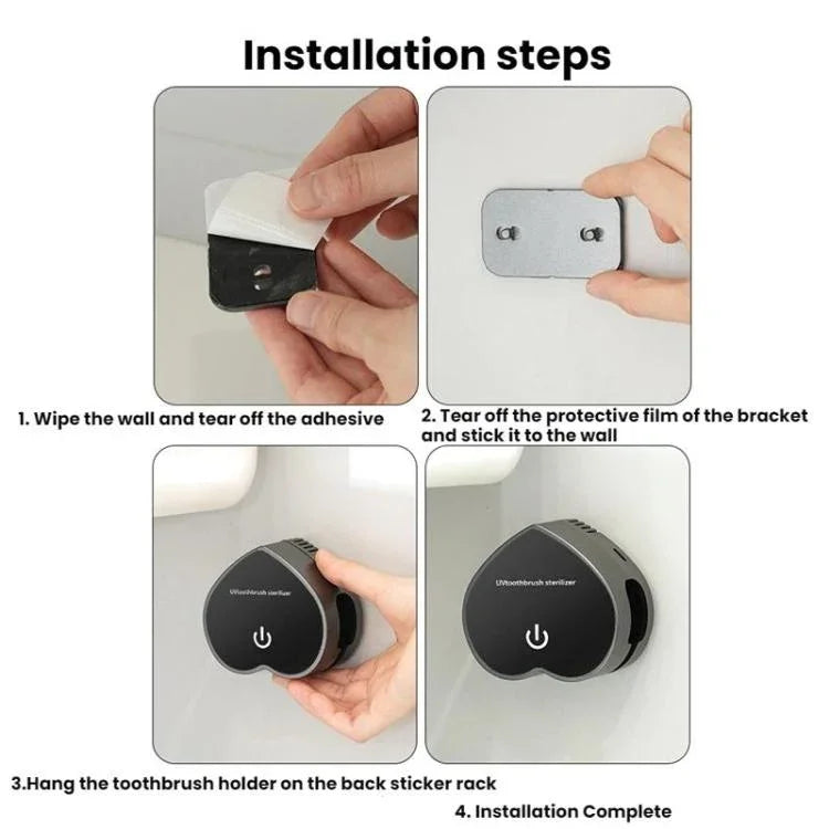 Stérilisateur de brosse à dents portable rechargeable USB avec stérilisation UV