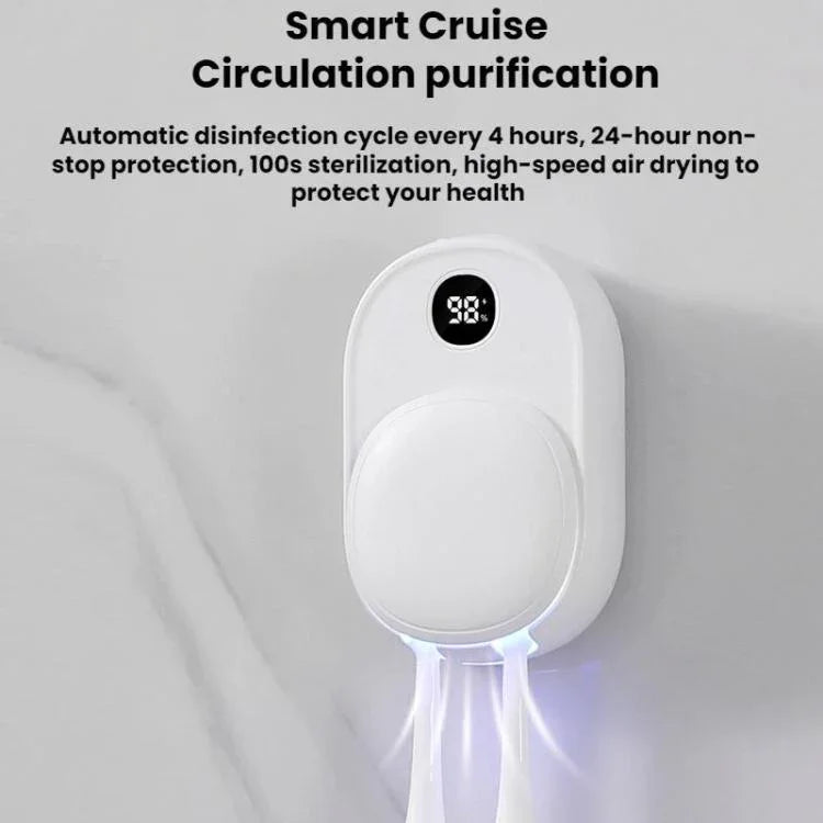 Stérilisateur de brosses à dents intelligent UV mural et séchoir à air