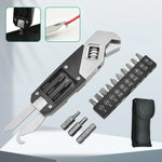 Clé hexagonale pliable, tournevis, clé réglable en acier inoxydable, outils multifonctions EDC, 8 en 1