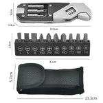 Clé hexagonale pliable, tournevis, clé réglable en acier inoxydable, outils multifonctions EDC, 8 en 1