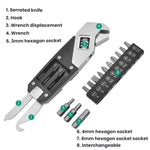 Clé hexagonale pliable, tournevis, clé réglable en acier inoxydable, outils multifonctions EDC, 8 en 1