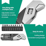 Clé hexagonale pliable, tournevis, clé réglable en acier inoxydable, outils multifonctions EDC, 8 en 1
