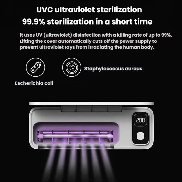 Stérilisateur UV pour brosses à dents électriques avec séchage automatique et rangement mural pour salle de bain