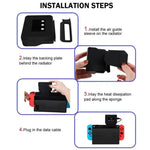 Radiateur d'échappement pour console Nintendo Switch 2 / Switch avec affichage de température, RDS-2827 Blanc, RDS-2827 Noir