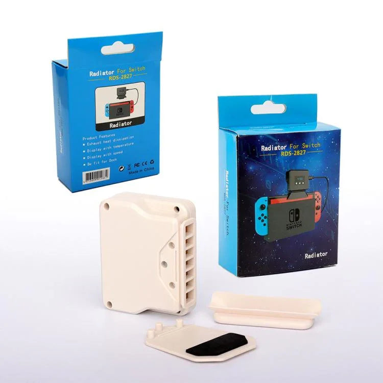 Radiateur d'échappement pour console Nintendo Switch 2 / Switch avec affichage de température, RDS-2827 Blanc, RDS-2827 Noir