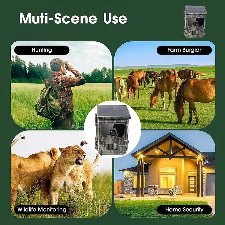 Caméra de Chasse Extérieure 2K 4G avec Contrôle Mobile à Distance via APP, Supporte Email / FTP, HC-600Pro
