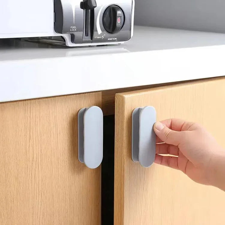 2 pcs / paquet poignées adhésives sans perçage pour armoires et tiroirs, pour fenêtres en verre, portes de cuisine, meubles
