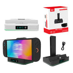 Pour Nintendo Switch 2 & Manettes Joy-Con Station de Charge KJH avec Éclairage Ambiant, PG-SW2130 Blanc, PG-SW2130 Noir